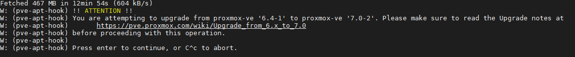 Come aggiornare Proxmox 7.0