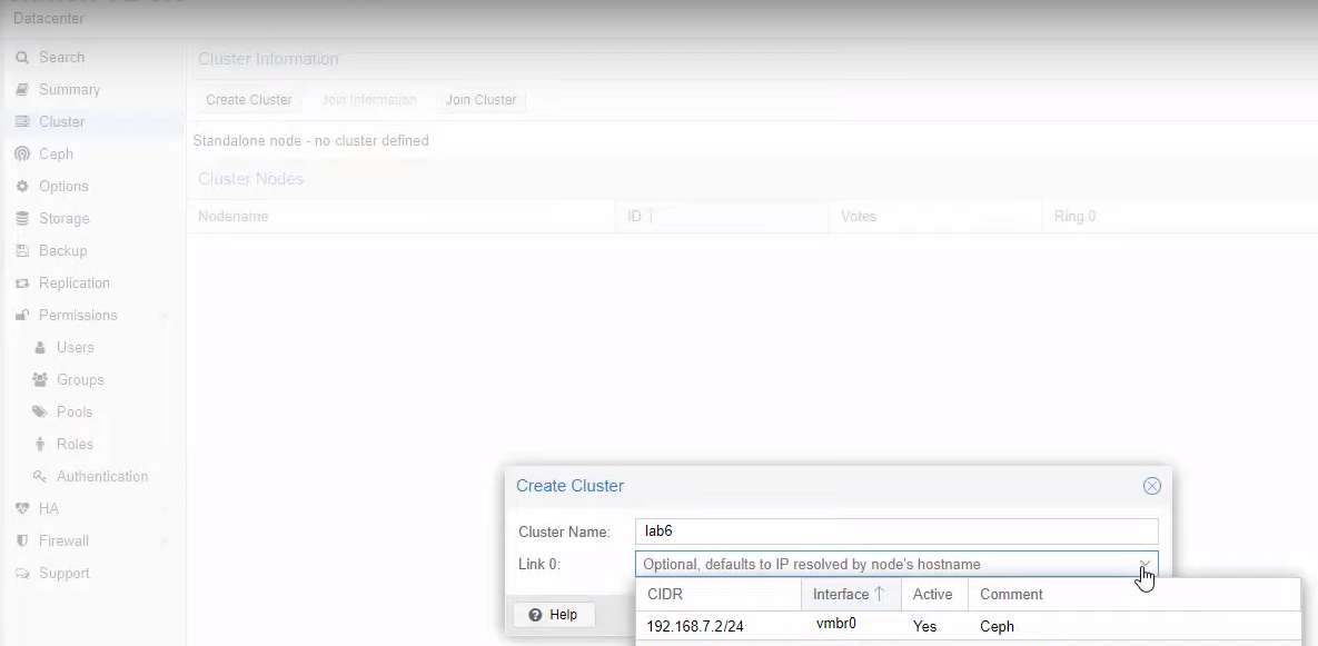 Come fare un cluster Proxmox VE 6 con Ceph