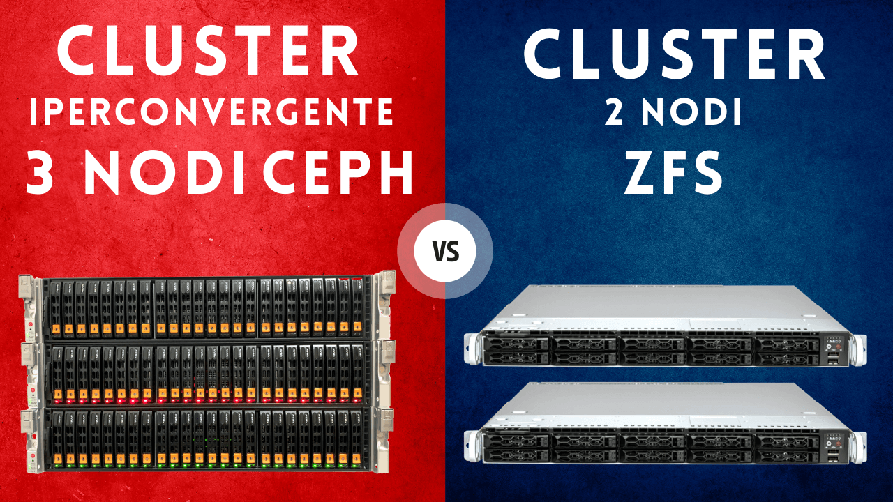 Il Cluster Iperconvergente a 3 Nodi Ceph vs il Cluster a 2 Nodi ZFS